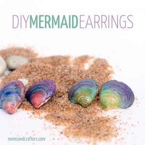 DIY Seashell Earrings - don't they remind you of mermaids?