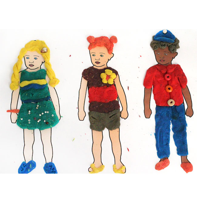 Free Printable Dress Up Dolls Play Dough Mats