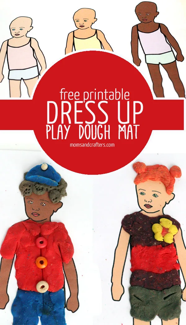 Your child can have endless fun with this Free Printable Dress Up Dolls Play Dough Mats! It's a fun kids activity and good for tweens too. 