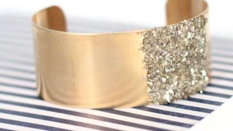 DIY Glitter Blocked Cuff