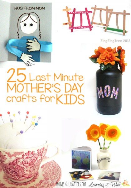 Last Minute Mother's Day Crafts for Kids * Moms and Crafters