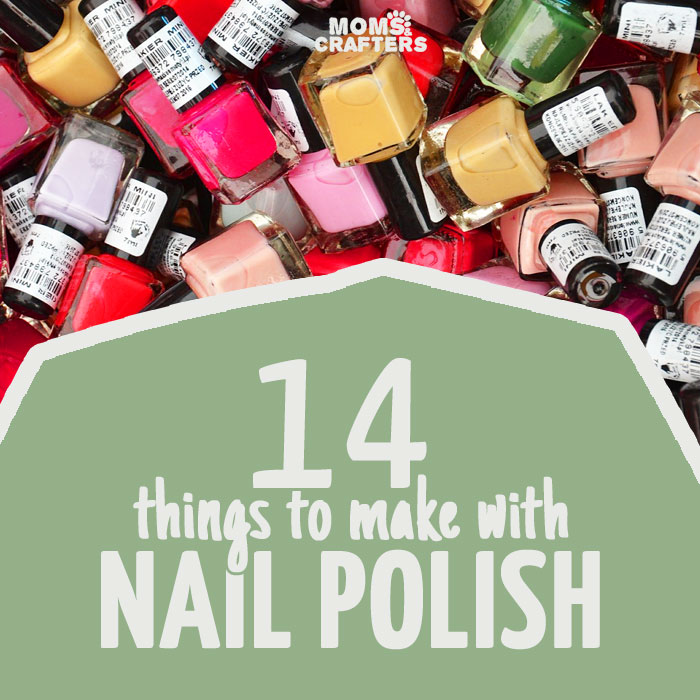 14 cool and functional nail polish crafts! These quick and easy crafts are perfect crafts for teens, or for when you're short on time and all use a common ingredient: nail polish!