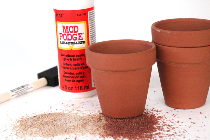 Hot Glue Textured Flower Pots