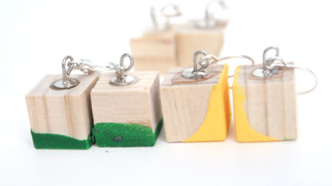 DIY Color Block Earrings