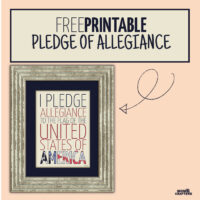Free Printable Pledge of Allegiance * Moms and Crafters