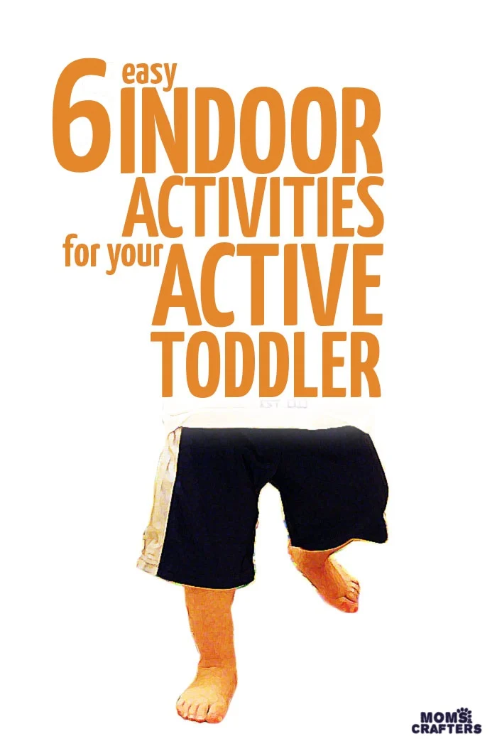 Indoor activities for active toddlers that will keep you sane during the winter or on rainy days! These fun ideas for entertaining toddlers are good for preschoolers as well.