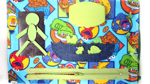 DIY Recycled Travel Sensory Board