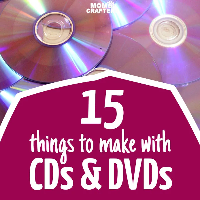 15 Amazing ways to recycle and craft with old CDs and DVDs! This is the best DIY CD upcycling craft list I've seen