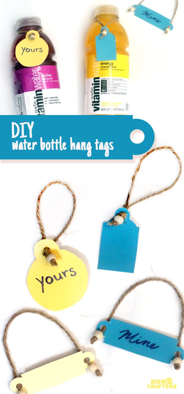 Make these fun DIY water bottle hang tags to remind you to drink, and to avoid confusion at family parties!