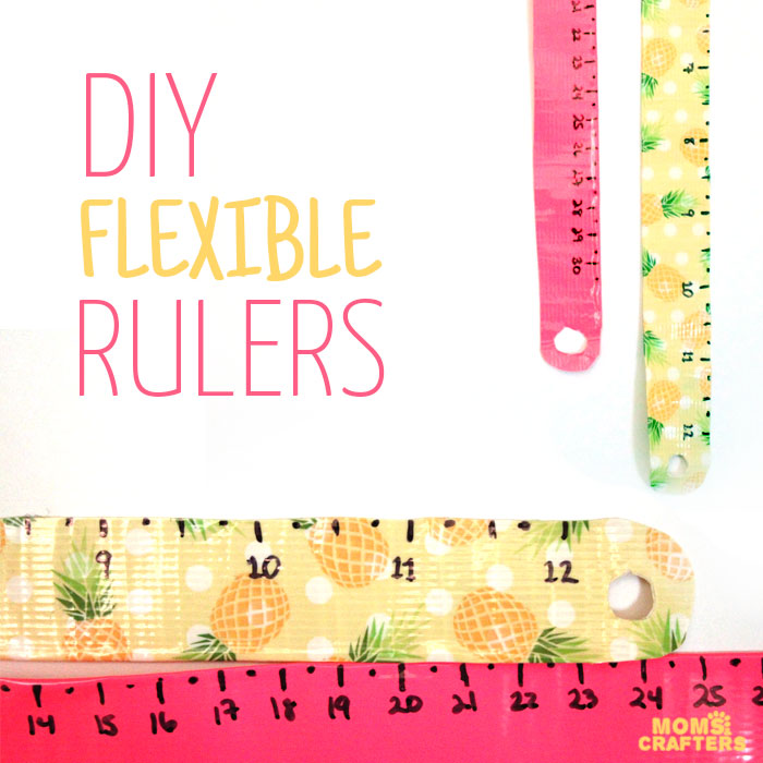 Make these bright and pretty DIY flexible rulers - a simple back to school craft for tweens and teens!