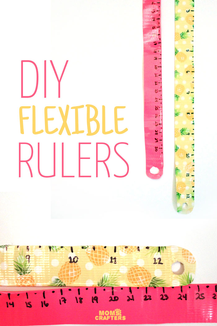 Make these bright and pretty DIY flexible rulers - a simple back to school craft for tweens and teens!