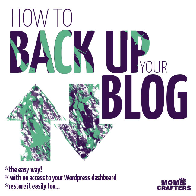 Do yourself a favor and go do this right now! How to backup your blog easily - and restore it too. One of the most important blogging tips you'll ever need.