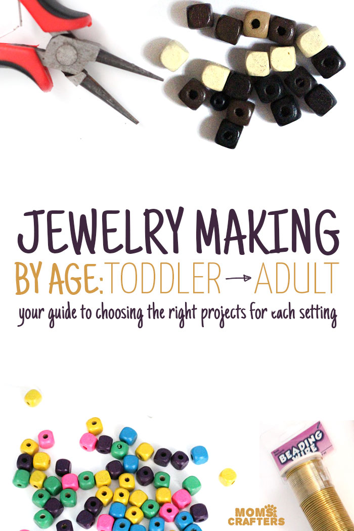 This is the must-read guide for jewelry making activities and crafts by age! Find some great ideas for crafts for kids, including toddlers, preschool, and even teens.