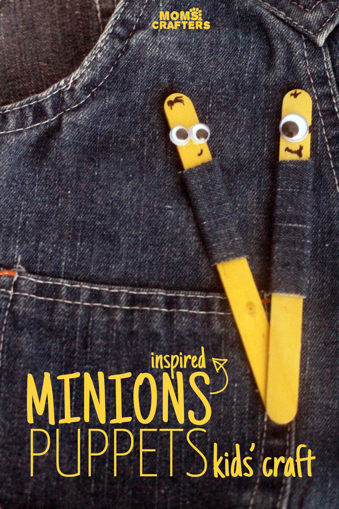 How ADORABLE are these DIY minion puppets crafts? I think they are precious - and so easy to make! They are a perfect, easy party craft for kids!