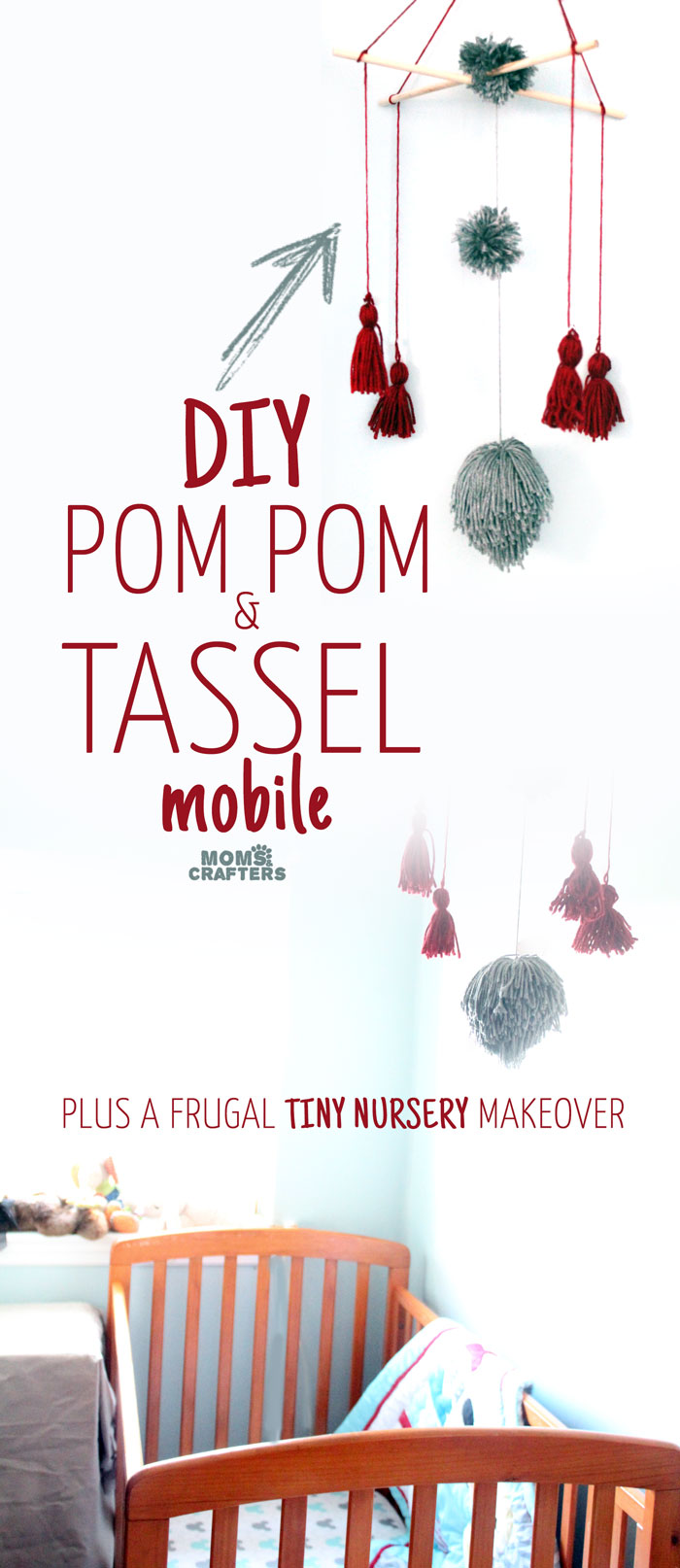 Diy Tassel Pom Pom Baby Mobile My Nursery Makeover Moms And Crafters