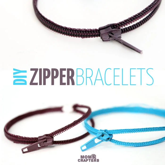 Make this adorable DIY zipper bracelet to wear or to gift! An amazing beginner sewing and jewelry making craft for teens and tweens!