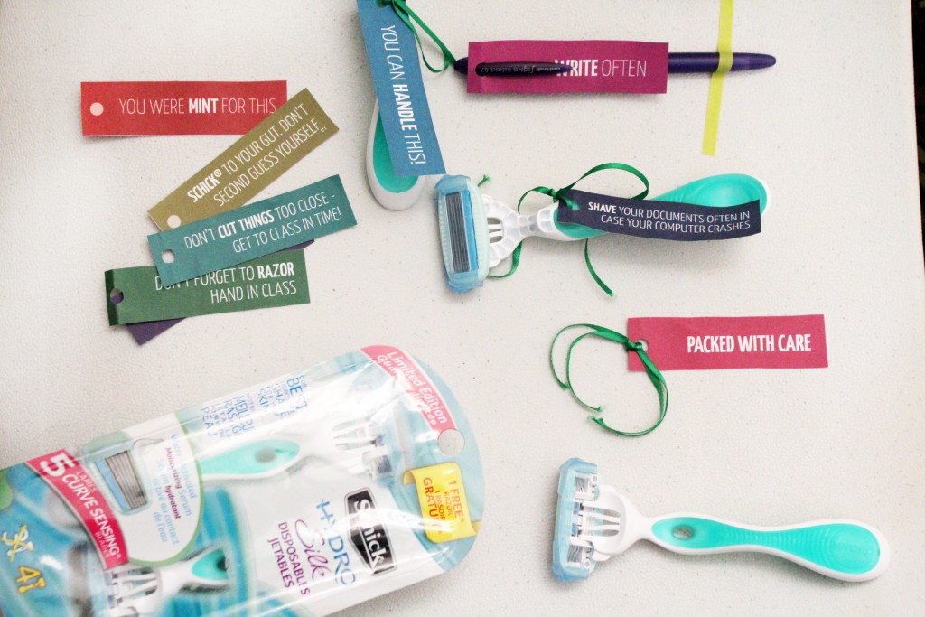 Oh, my these are so Punny! Print these humorous, pun-intended college care package labels for Schick disposable razors and other college care package essentials ideas | Free printable