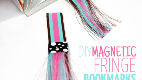 DIY Fringed Magnetic Bookmarks