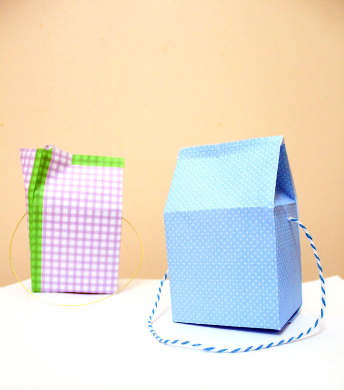 Make these adorable DIY Milk Carton Treat Box or bags with the free printable template! They are perfect for halloweeen, birthday parties, or any favors or gifts