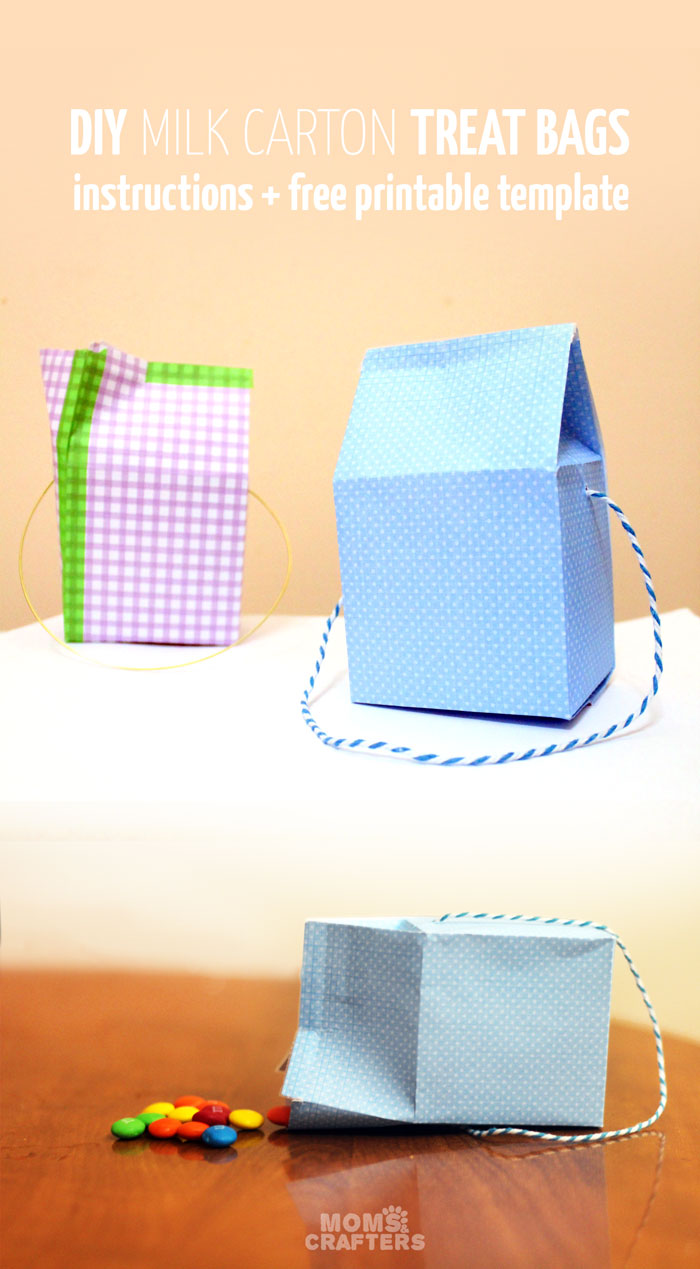 Milk Carton Treat Box Instructions Free Template