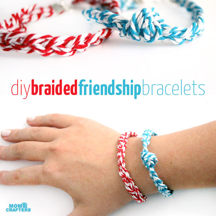 Make these adorable DIY braided friendship bracelet! A quirky jewelry making craft to learn some basic techniques.
