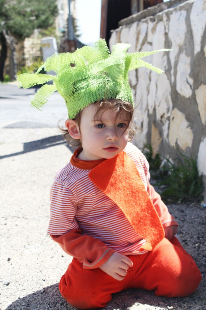 DIY No Sew Carrot Costume for Toddlers * Moms and Crafters