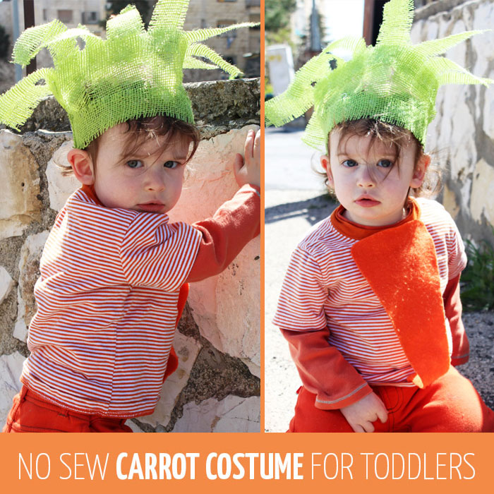 DIY No Sew Carrot Costume for Toddlers