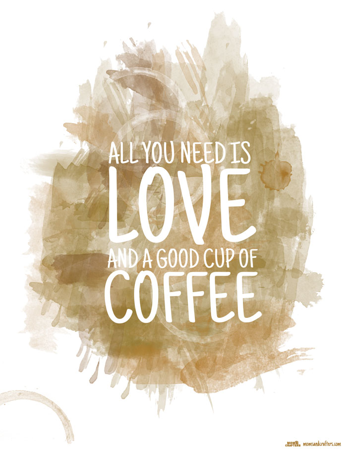 Isn't this watercolor coffee wall art beautiful? Click to download this free printable. 