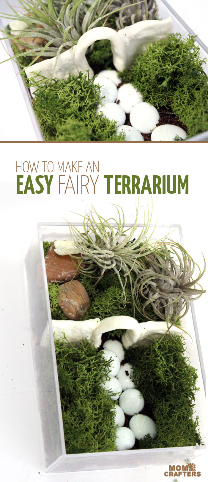 Make a beautiful and simple easy indoor fairy garden terrarium! You'll want to shrink and step right inside this perfect craft for teens, for autumn, winter, and cold weather.