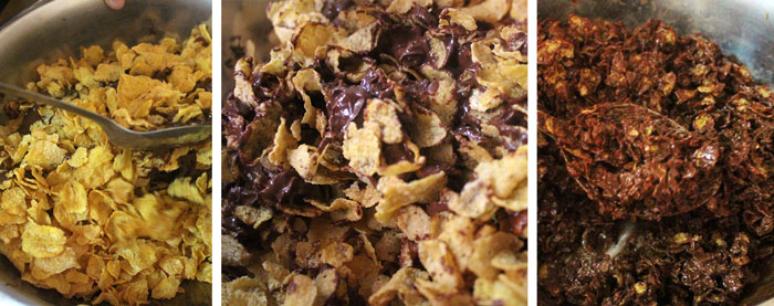Delicious peanut butter corn flake clusters are a delicious take on a classic easy dessert or snack! Click for this 3 ingredient really easy recipe!
