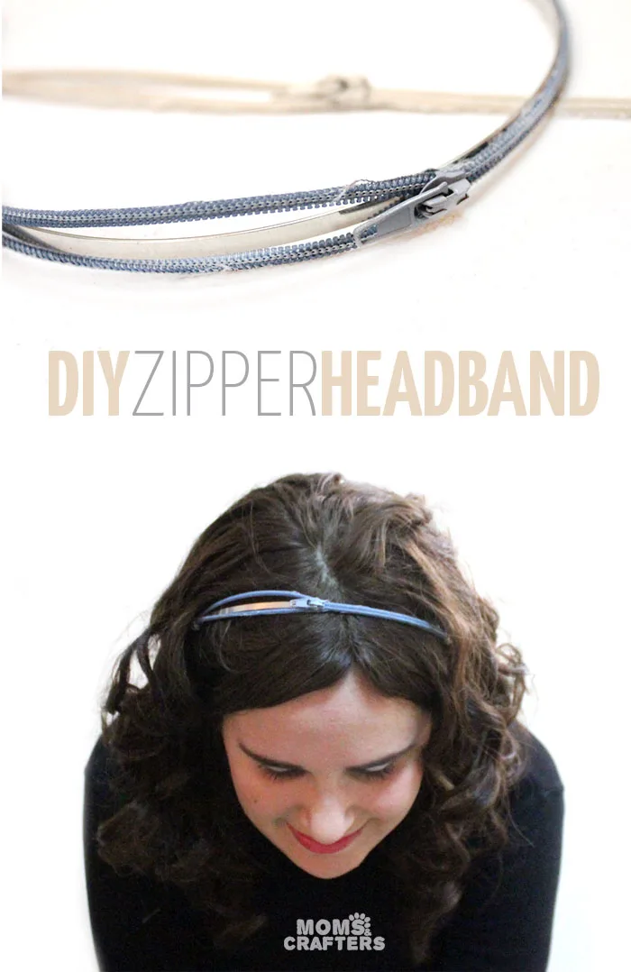 OMG I love this adorable DIY zipper headbands - you can even make a few and stack them. It's such a cheap DIY gift for teens, or anyone who loves fashion accessories.