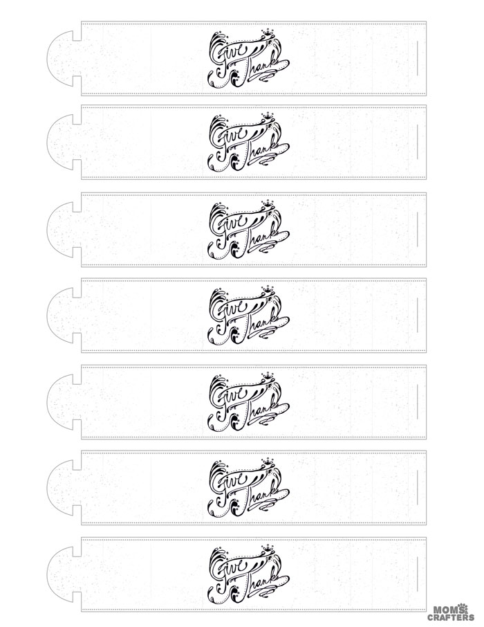 Print these adorable Thanksgiving napkin rings for your holiday table! Black and white, and cheap to print! The design is even hand-drawn - how cool!