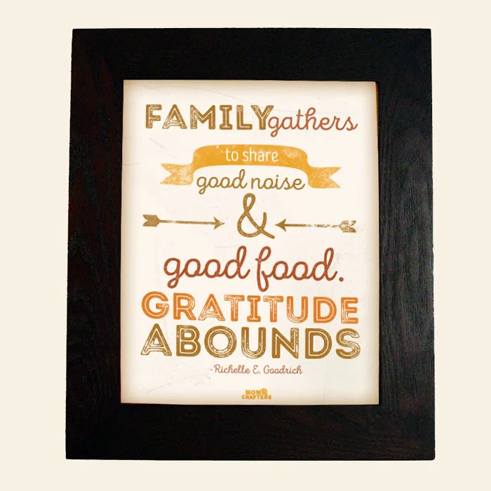 Get a free printable thanksgiving wall art home sign to add some great thankful spirit to your autumn decor!