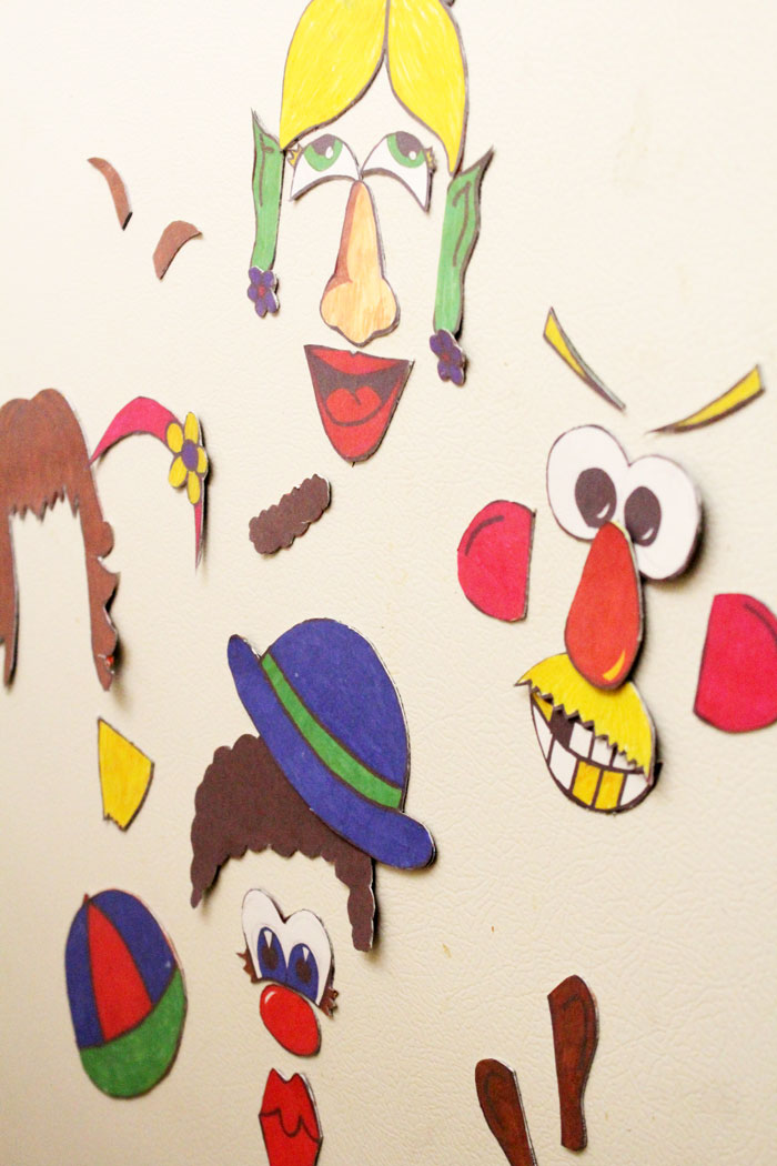 Aren't these funny face magnets adorable? Click for this free printable kids activity - perfect for toddlers, preschool, and beyond!