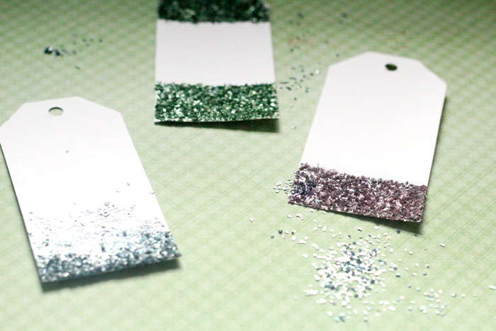 Make these beautiful glitter gift tags for the holidays - they don't shed! It's an easy Christmas or Hanukkah DIY craft and gift idea.