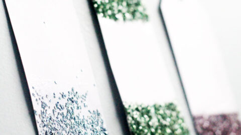Make glitter gift tags – that won’t shed!