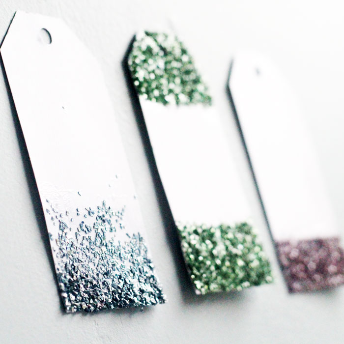 Make glitter gift tags – that won’t shed!