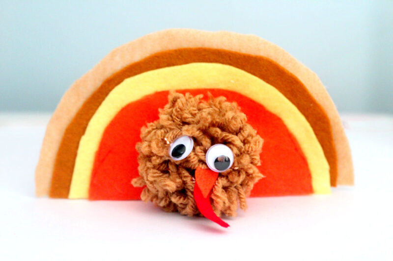 It's so easy to make this adorable pompom Thanksgiving turkey crafts for kids! It can be used as a toy, a napkin ring, a centerpiece, and other fun ideas. Love the DIY pom pom - I need to do it this autumn.