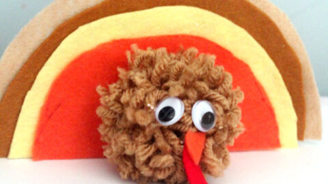 Pom Pom Thanksgiving Turkey Craft