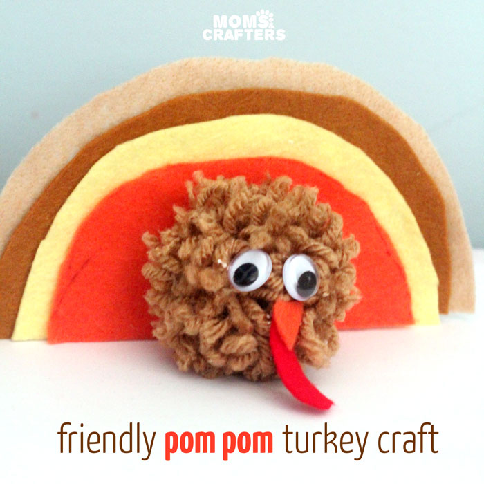 It's so easy to make this adorable pompom Thanksgiving turkey crafts for kids! It can be used as a toy, a napkin ring, a centerpiece, and other fun ideas. Love the DIY pom pom - I need to do it this autumn.