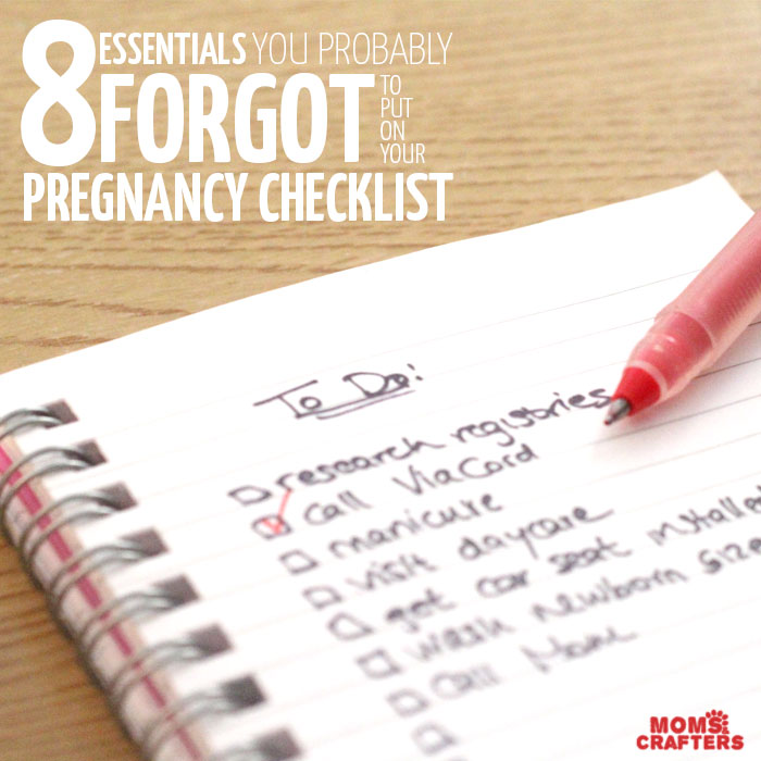 Don't forget these things from your pregnancy checklist! You probably remembered the name research and the baby registries and the name research, but you won't want to forget these essentials. | Pregnancy tips