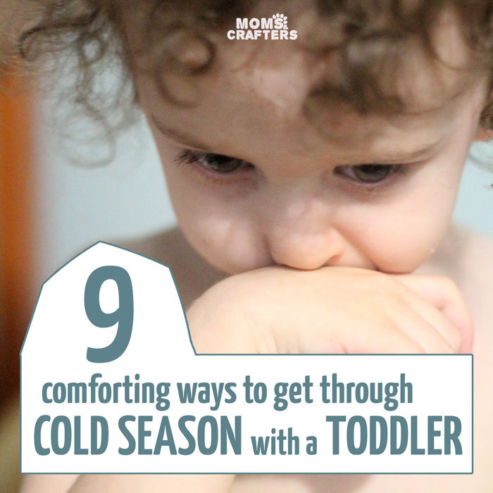 Comforting tips for dealing with a toddler's cold and getting through the season happily (including how to make toddler tea!). Some great parenting tips for toddlers!