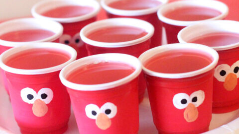 Elmo Food for Parties: Mini Gelatin Cups