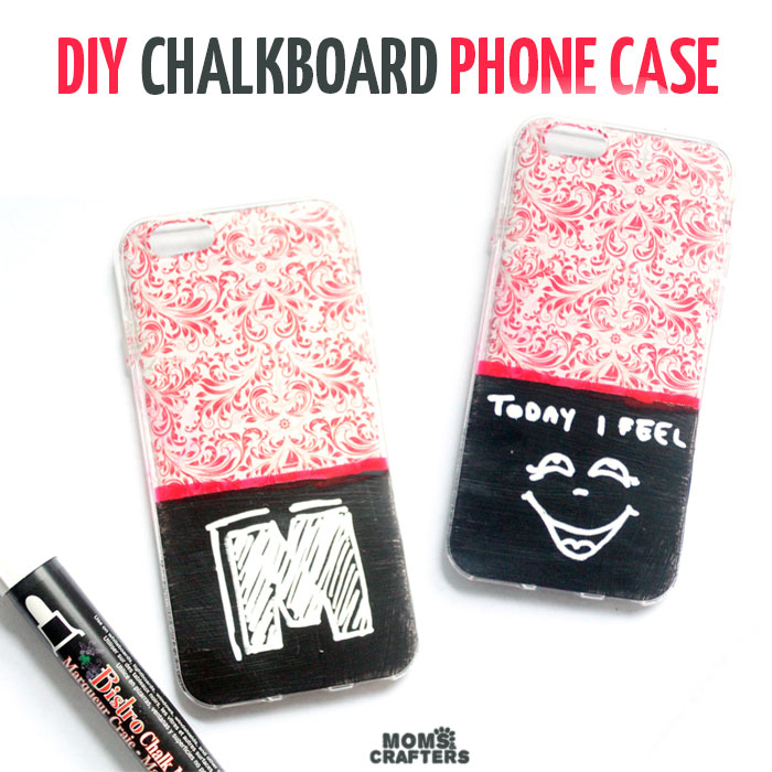 Make this adorable chalkboard cell phone case and personalize the message on it! I love this easy chalkboard craft for teens and tweens - want to make ten of them myself!