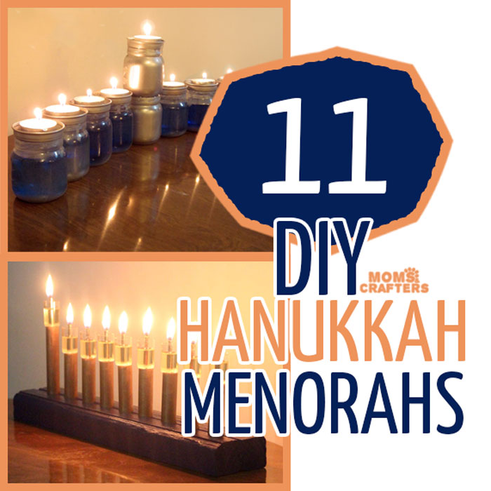 These DIY menorahs offer something for everyone in the family! It includes some great Hanukkah crafts for kids, plus plenty of cool and easy DIY for adults!