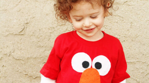 DIY Elmo Tee – No Sew!