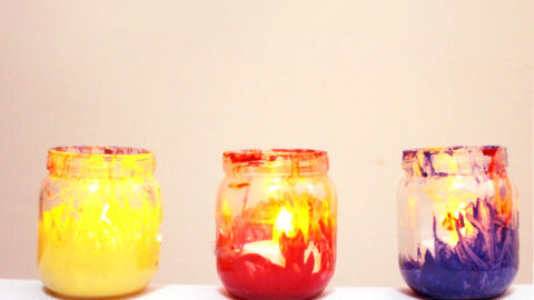 Toddler Painting Activity – Painted Lanterns
