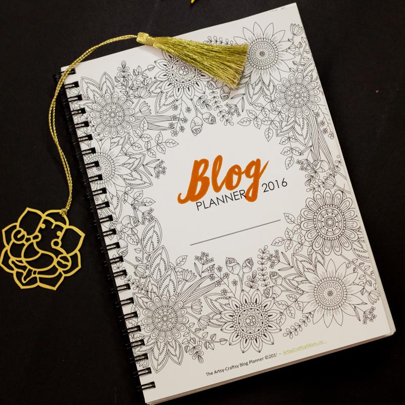 wow! This blog planner is magnificent - with 200+ pages including hours of adult coloring pages and fun!