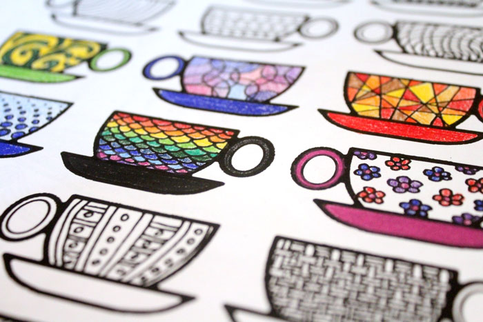 Free Printable Coloring Pages For Adults Coffee Cups Moms And