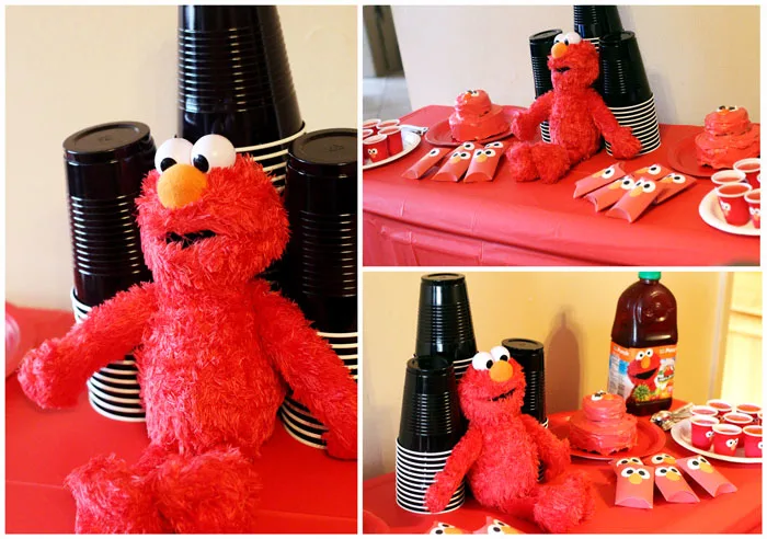 I LOVE these Elmo birthday party ideas - the tablescape is so cool! An Elmo theme is perfect for a first birthday party, or even second or third toddler birthdays. Check out this list of easy ideas.